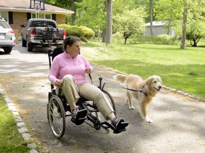 Walking the Dog from the Velochair